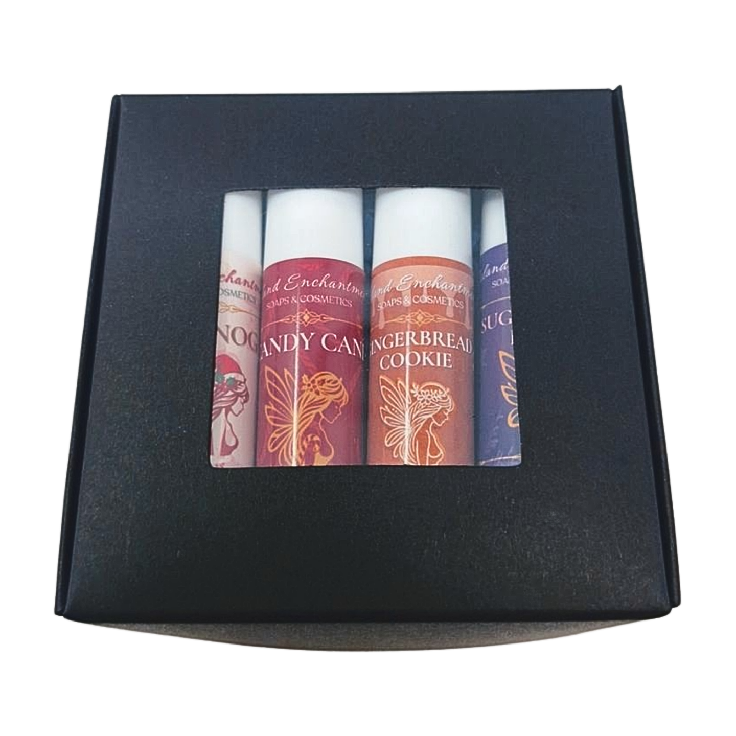 Boxed set of 4 holiday lip balms