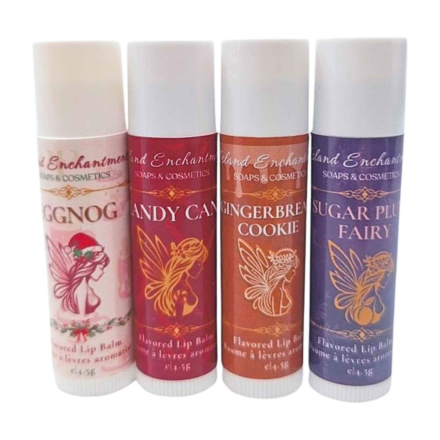 Boxed set of 4 holiday lip balms