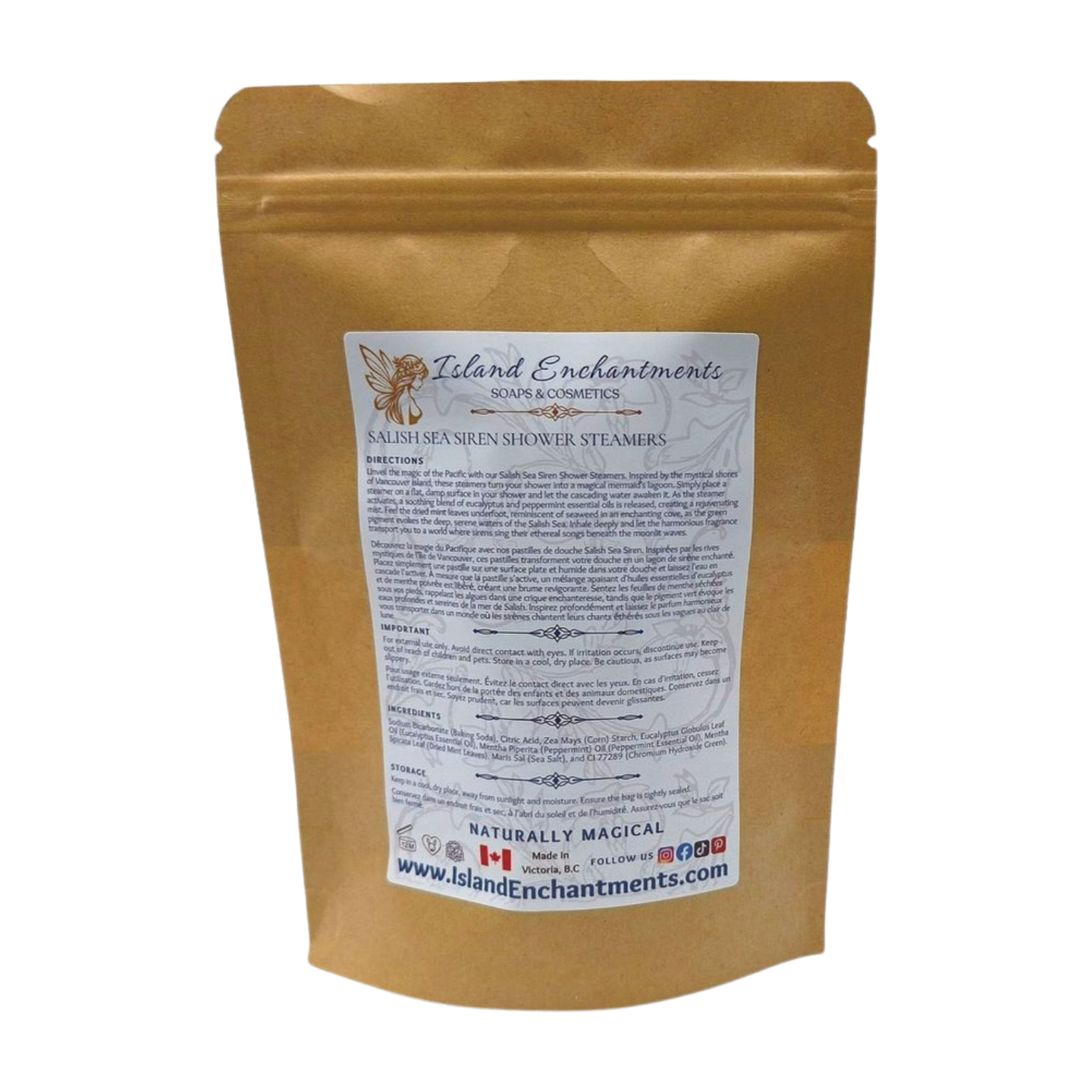 Salish Sea Siren Botanical Shower Steamers