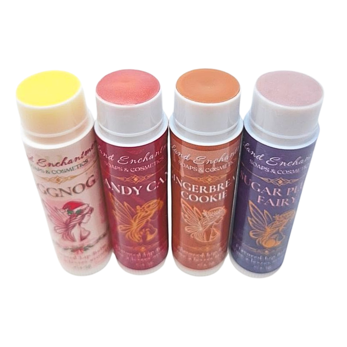 Boxed set of 4 holiday lip balms